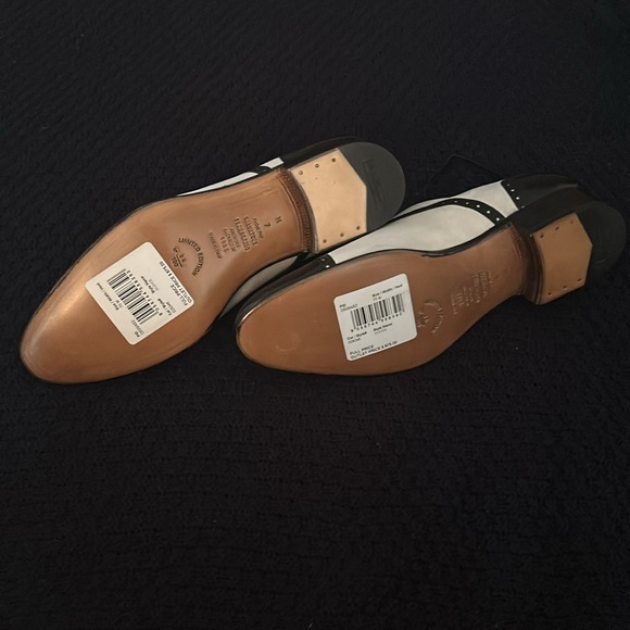 Brand new black calf and winter white suede lace up cap top - Picture 3 of 4